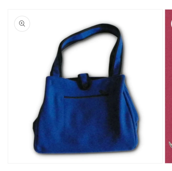 🆕Johnson Woolen Mills Wool Tote Bag in Rich Burgundy Snap Closure. Made in USA - Picture 2 of 2